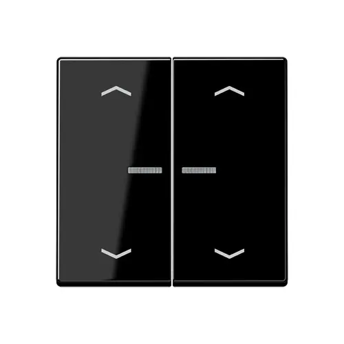 JUNG BT A 17102 P SW HOME dimmerknop 2-voudig met pijlsymbolen A-range zwart glans