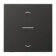 JUNG BT AL 17101 P AN HOME dimmerknop 1-voudig met pijlsymbolen LS990 antraciet gelakt aluminium
