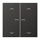 JUNG BT AL 17102 P AN HOME dimmerknop 2-voudig met pijlsymbolen LS990 antraciet gelakt aluminium