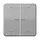 JUNG BT CD 17102 P GR HOME dimmerknop 2-voudig met pijlsymbolen CD500 grijs