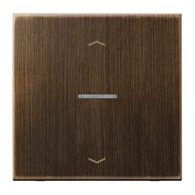 JUNG BT ME 17101 P AT HOME dimmerknop 1-voudig met pijlsymbolen LS990 messing antiek