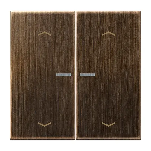 JUNG BT ME 17102 P AT HOME dimmerknop 2-voudig met pijlsymbolen LS990 messing antiek