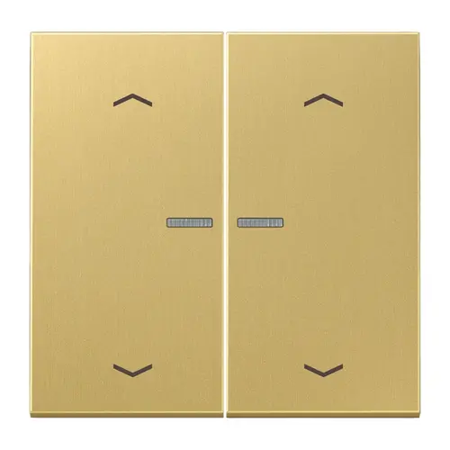 JUNG BT  ME 17102 P C HOME dimmerknop 2-voudig met pijlsymbolen LS990 messing klassiek