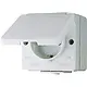 JUNG 621 W-1 wandcontactdoos randaarde schroefklem met klapdeksel opbouw IP44