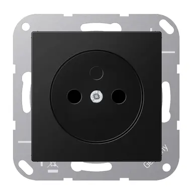 JUNG A 1510 NSWM wandcontactdoos zonder randaarde A-range grafietzwart mat