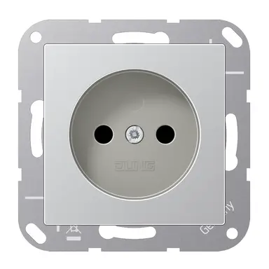 JUNG A 1510 NAL wandcontactdoos zonder randaarde A-range aluminium