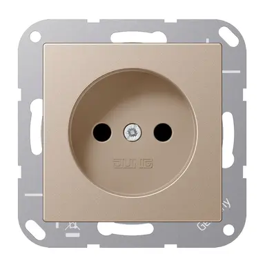 JUNG A 1510 NCH wandcontactdoos zonder randaarde A-range champagne