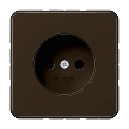 JUNG CD 1510 N BR wandcontactdoos zonder randaarde CD500 bruin