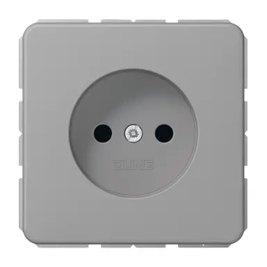JUNG CD 1510 NGR wandcontactdoos zonder randaarde CD500 grijs