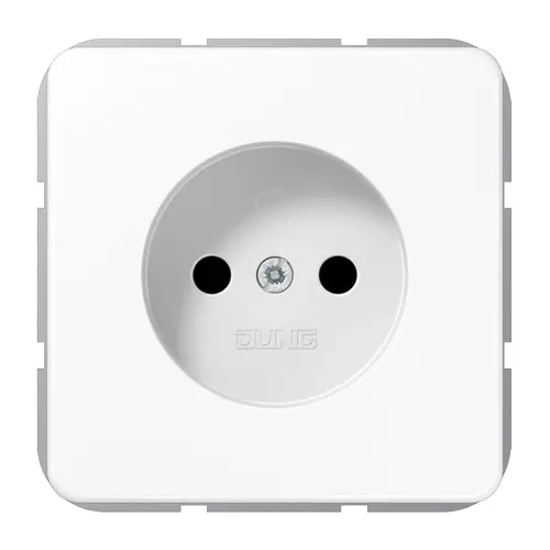 JUNG CD 1510 NKIWW wandcontactdoos zonder randaarde Safety+ CD500 alpine wit