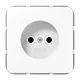 JUNG CD 1510 NKIWW wandcontactdoos zonder randaarde Safety+ CD500 alpine wit