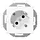 JUNG A 520-45 KI WW wandcontactdoos randaarde 45 graden Safety+ A-range alpine wit