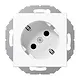 JUNG A 520-45 KI WW wandcontactdoos randaarde 45 graden Safety+ A-range alpine wit