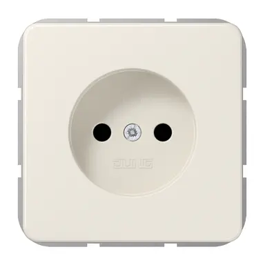 JUNG 1510 NKIUZV wandcontactdoos zonder randaarde Safety+ CD500 creme