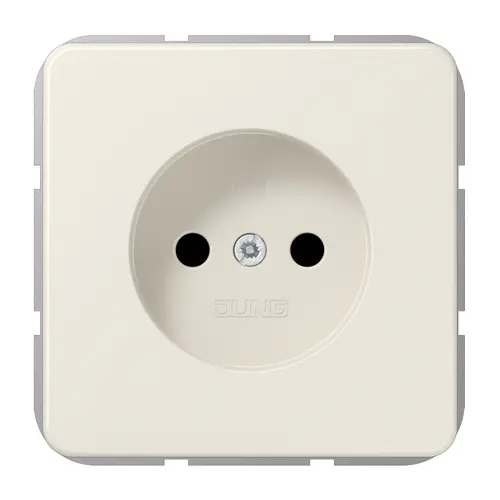 JUNG 1510 NKIUZV wandcontactdoos zonder randaarde Safety+ CD500 creme