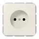 JUNG 1510 NKIUZV wandcontactdoos zonder randaarde Safety+ CD500 creme