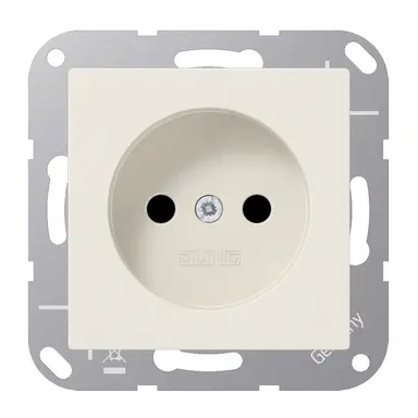 JUNG A 1510 N wandcontactdoos zonder randaarde A-range creme