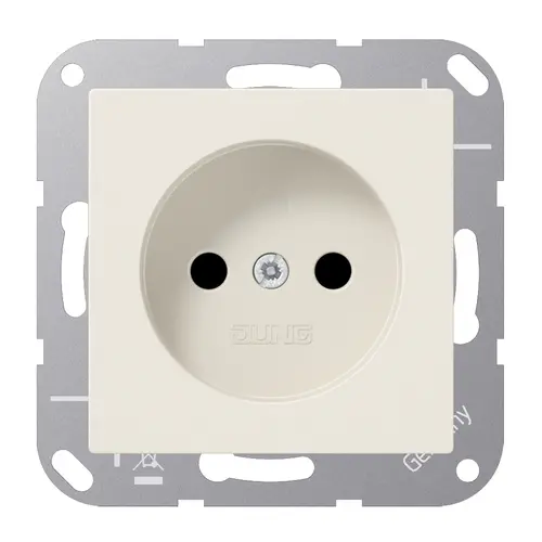 JUNG A 1510 N wandcontactdoos zonder randaarde A-range creme