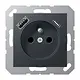 JUNG A 1520 F-15 CA ANM wandcontactdoos penaarde Safety+ met USB type A en C A-range antraciet mat