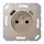 JUNG A 1520 F-15 CA CH wandcontactdoos penaarde Safety+ met USB type A en C A-range champagne
