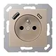 JUNG A 1520 F-15 CA CH wandcontactdoos penaarde Safety+ met USB type A en C A-range champagne