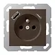 JUNG A 1520 F-15 CA MO wandcontactdoos penaarde Safety+ met USB type A en C A-range mokka