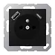 JUNG A 1520 F-15 CA SWM wandcontactdoos penaarde Safety+ met USB type A en C A-range grafietzwart mat