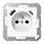 JUNG A 1520 F-15 CA WW wandcontactdoos penaarde Safety+ met USB type A en C A-range alpine wit