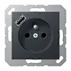 JUNG A 1520 F-18 A ANM wandcontactdoos penaarde Safety+ met USB type A A-range antraciet mat