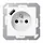 JUNG A 1520 F-18 A WW wandcontactdoos penaarde Safety+ met USB type A A-range alpine wit