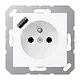 JUNG A 1520 F-18 A WWM wandcontactdoos penaarde Safety+ met USB type A A-range sneeuwwit mat