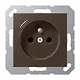 JUNG A 1520 F-18 C MO wandcontactdoos penaarde Safety+ met USB type C A-range mokka