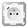 JUNG A 1520 F-18 C WWM wandcontactdoos penaarde Safety+ met USB type C A-range sneeuwwit mat