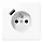 JUNG LS 1520 F-18 AWW wandcontactdoos penaarde Safety+ met USB type A LS990 alpine wit