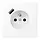 JUNG LS 1520 F-18 A WWM wandcontactdoos penaarde Safety+ met USB type A LS990 sneeuwwit mat