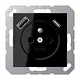 JUNG A 1520 F-15 CA SW wandcontactdoos penaarde Safety+ met USB type A en C A-range zwart glans