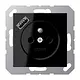 JUNG A 1520 F-18 A SW wandcontactdoos penaarde Safety+ met USB type A A-range zwart glans