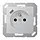 JUNG A 1520 F-18 C AL wandcontactdoos penaarde Safety+ met USB type C A-range aluminium