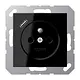 JUNG A 1520 F-18 C SW wandcontactdoos penaarde Safety+ met USB type C A-range zwart glans