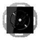 JUNG A 520-45 KI SW wandcontactdoos randaarde 45 graden Safety+ A-range zwart glans