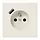 JUNG LS 1520 F-18 A wandcontactdoos penaarde Safety+ met USB type A LS990 creme