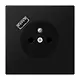 JUNG LS 1520 F-18 A SWM wandcontactdoos penaarde Safety+ met USB type A LS990 grafietzwart mat