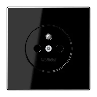 JUNG LS 1520 FKI SW wandcontactdoos penaarde Safety+ LS990 zwart glans