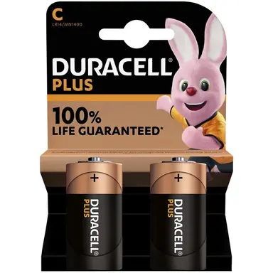 Duracell MN 1400 PLUS alkaline C staafbatterij 2 stuks