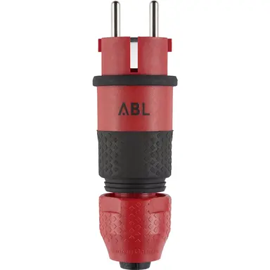ABL 100000069 stekker CEE 7/7 RA en penaarde 16A rood IP54