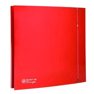Soler & Palau SILENT-100 CRZ RED D muurinbouwventilator met nalooptimer SILENT DESIGN - 100 CRZ rood 4C