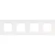 Niko 241-76400 afdekraam 4-voudig Pure liquid snow white