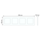 Niko 102-76400 afdekraam 4-voudig Original light grey