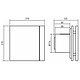Soler & Palau SILENT 200 CHZ SILV muurinbouwventilator met instelbare nalooptimer en hygrostaat SILENT DESIGN - 200 CHZ zilver 3C