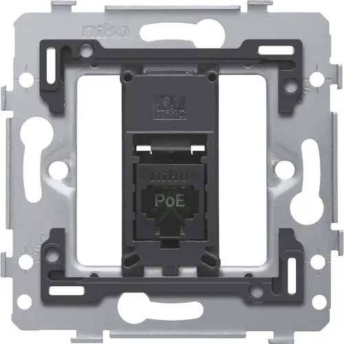 Niko 170-79251 draagring 1x RJ45 UTP Cat.5E vlakke uitvoering geschikt voor PoE